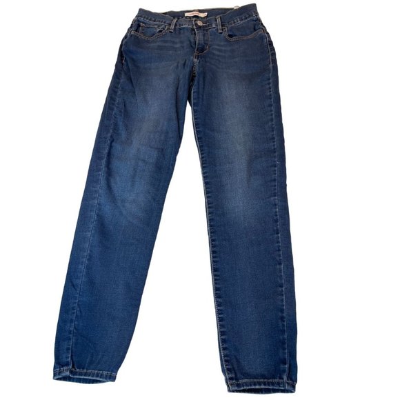 Levi's 710 Womens Jeans Super Skinny Leg Mid Rise Five Pockets Blue Size 28 - Picture 1 of 9